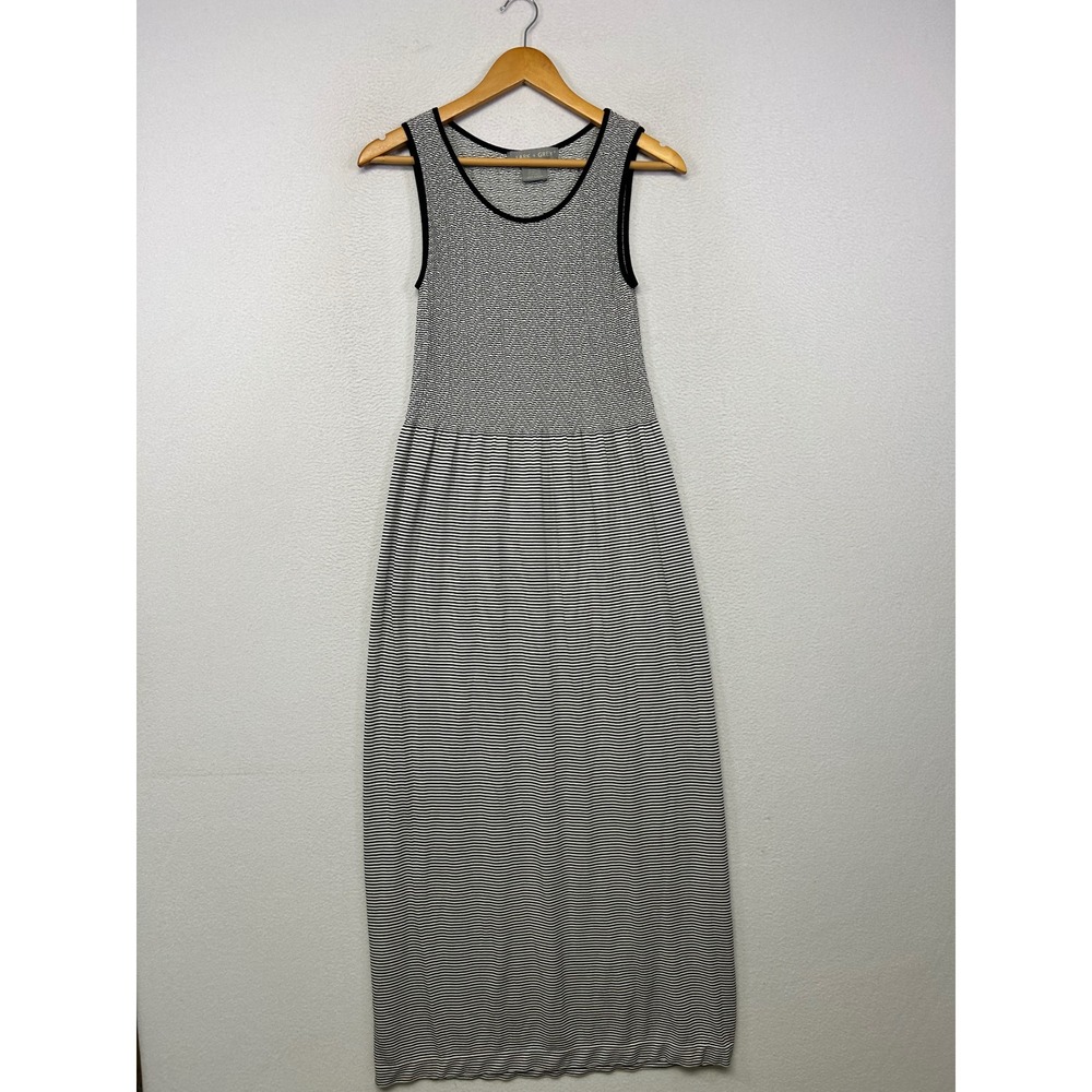 Nautical Parisian Lark + Grey Women L/XL Black White Maxi Dress Parisian